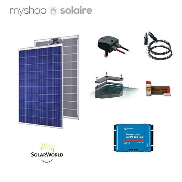 Quel Batterie Pour Panneau Solaire 250w Kit solaire 250W - 12V camping-car anti-chocs