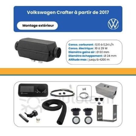 AUTOTERM - Kit Air 2D pour Volkswagen Crafter &agrave; partir de 2017 - montage ext&eacute;rieur - 12 Volts