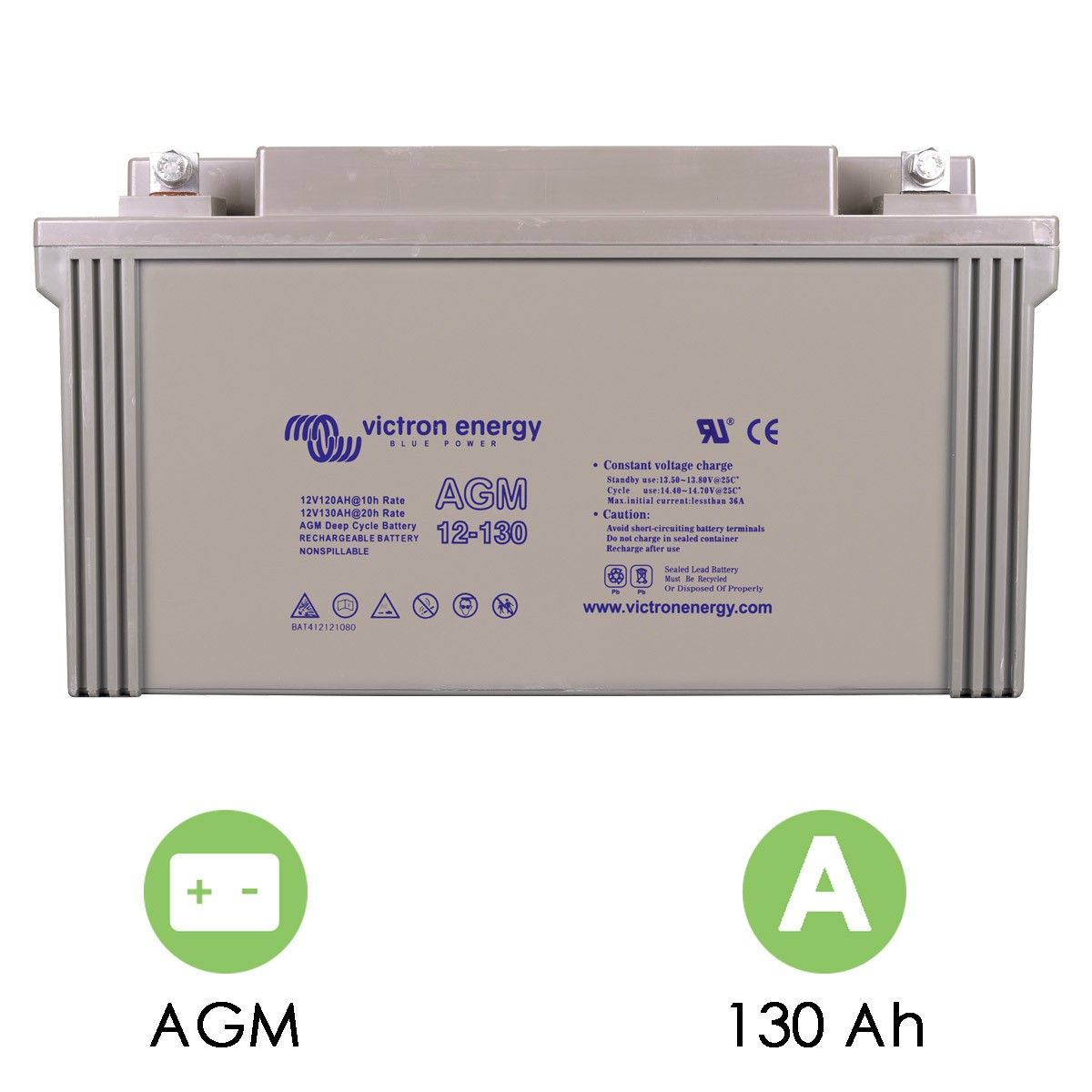 batterie solaire agm victron 130 ah 12v