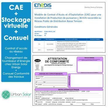 Contrat d&rsquo;acc&egrave;s au r&eacute;seau avec stockage virtuel par URBAN SOLAR ENERGY + Consuel