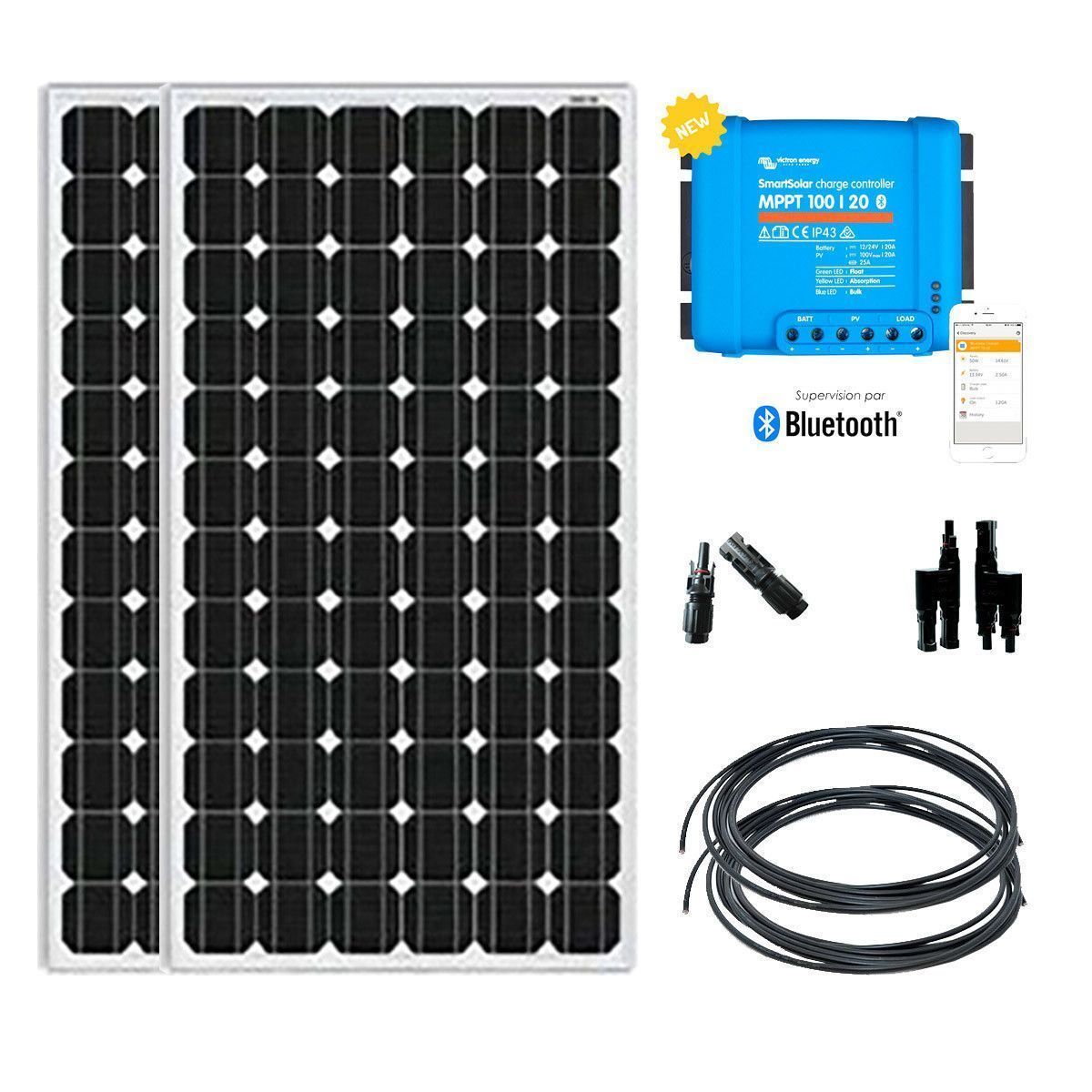 Kit solaire nautisme 2 x 115W12V