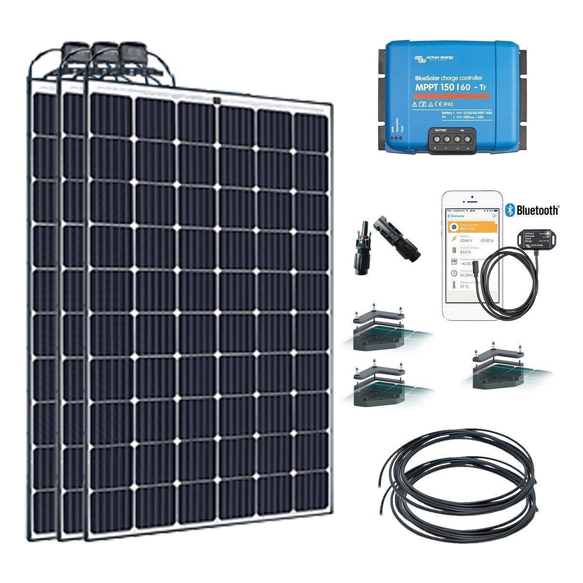 Kit solaire campingcar 840W 12 ou 24V antichocs