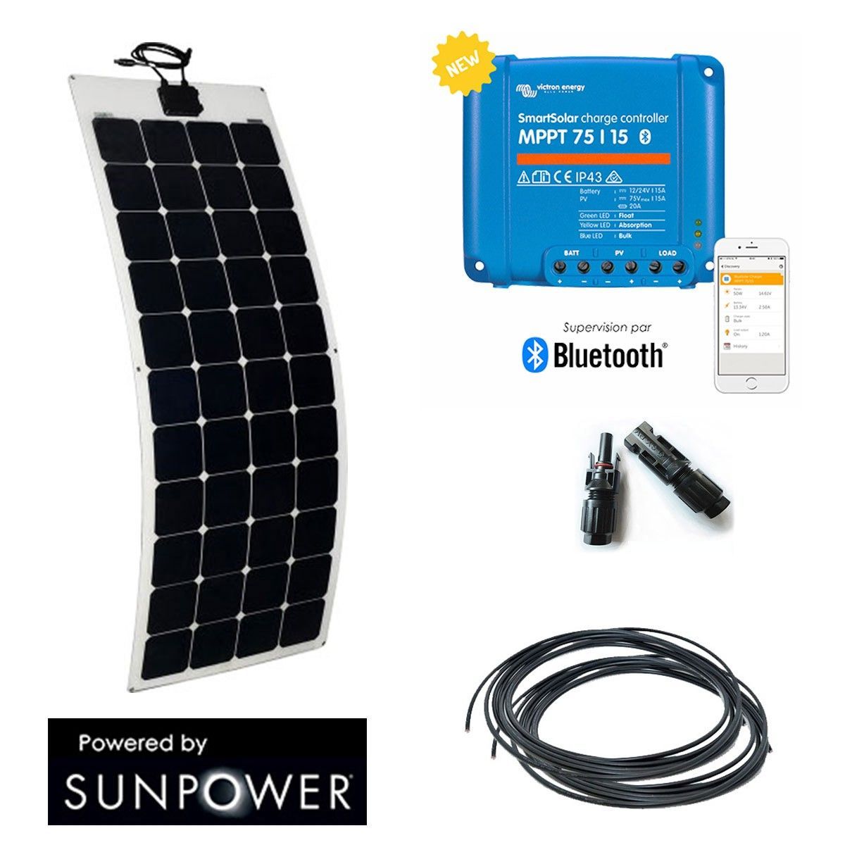 Kit Solaire 150W Flexible campingcar / fourgon