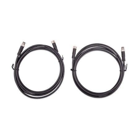 Cable 2m avec M8 circular connector Male/Female 3 pole (pack de 2)